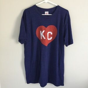 Charlie Hustle Men's XL T-shirt Heart KC